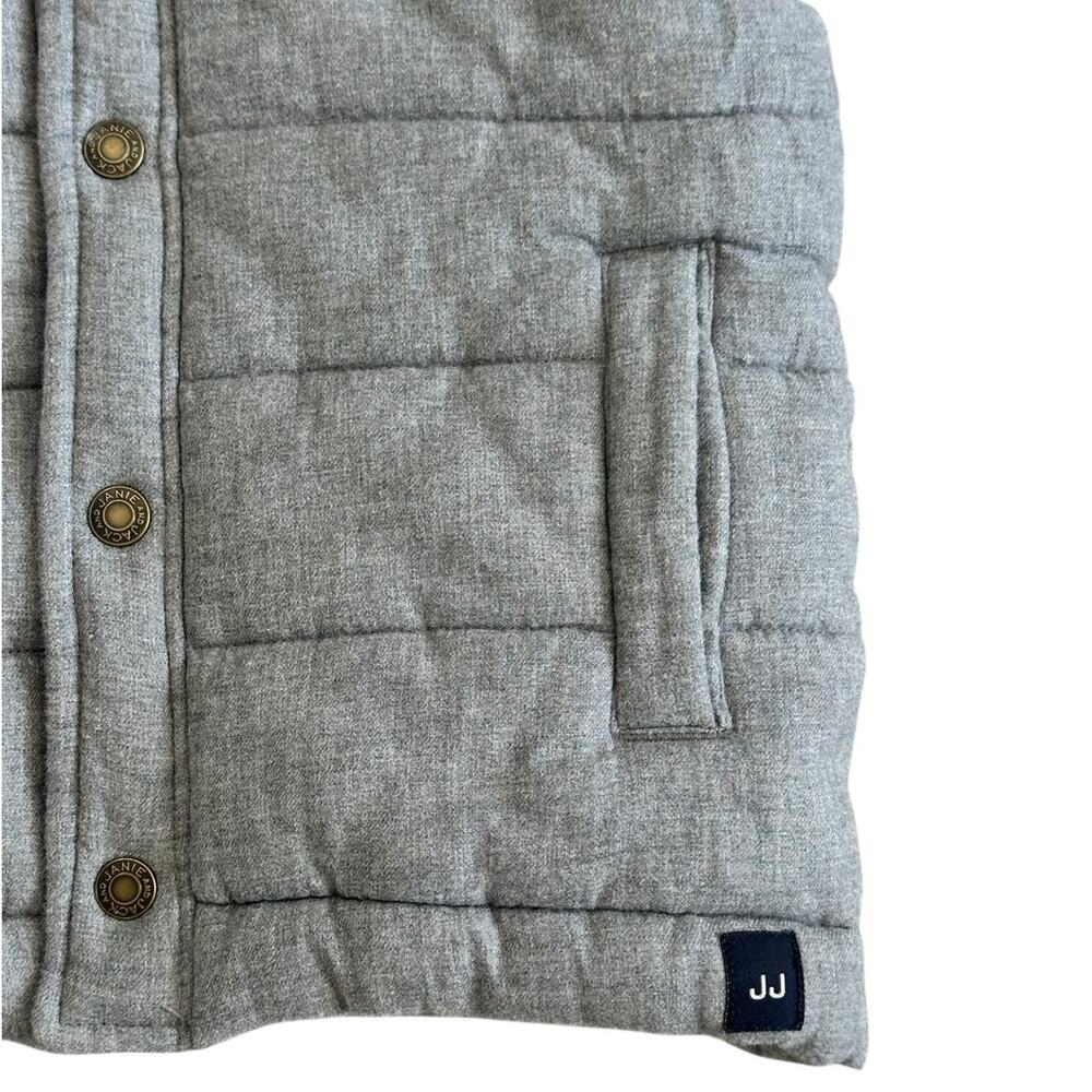 JANIE AND JACK Baby Boy Heather Gray Hooded Quilted Vest Size 18-24m - Picture 2 of 6